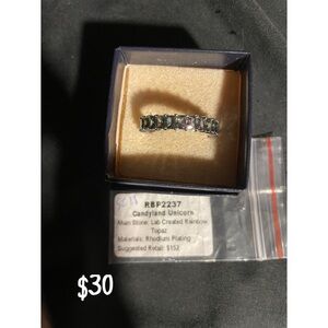 Candyland Unicorn Rainbow Topaz Ring